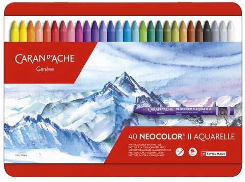 CARAN D'ACHE Aquarell-Wachsmalstift NEOCOLOR II 40er Etui von Caran d'Ache
