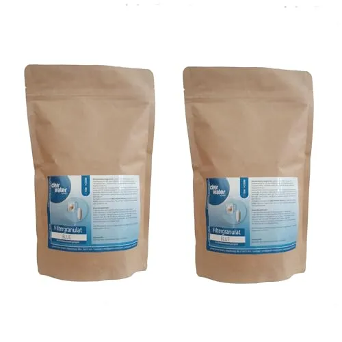 2L Filtergranulat Nachfüllgranulat für Wasserfilter – Kalk & Schadstoffe reduzieren - Filterkannen für Trinkwasser – Hochleistungs-Nachfüllgranulat mit Aktivkohle für frisches, geschmackvolles Wasser und längere Lebensdauer Ihrer Filterkartuschen.