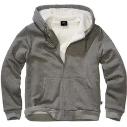 Brandit Sweatjacke mit Teddyfell anthrazit melange, Größe M