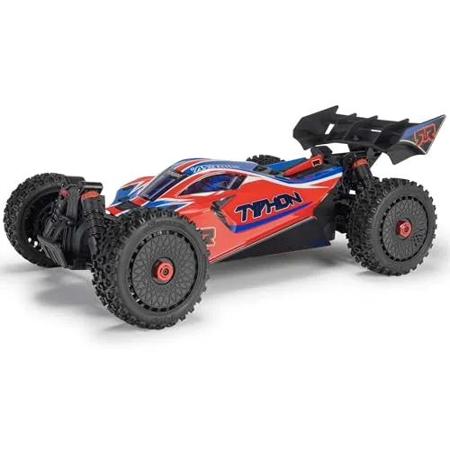 ARRMA Typhon Mega 4X4 RTR 1:8 Buggy – Robuster Ferngesteuerter Monster Truck - App- & ferngesteuerte Autos, ausgestattet mit einem starken Bürstenmotor und einem fortschrittlichen 2,4 GHz-Fernsteuerungssystem für präzise Steuerung und unbeschwertes Fahrvergnügen.