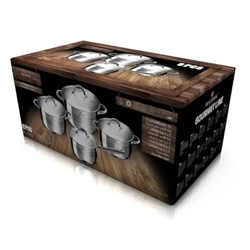 Blaumann kochgeschirr-Set Gourmet Edelstahl silber 8-teilig