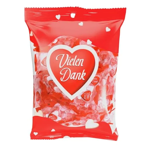 Vielen Dank Herzen, 100er Pack (100 x 6.5 g) rot