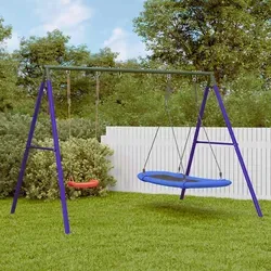 vidaXL Schaukel-Set mit Schaukelsitz und Nestschaukel – Vielseitiger Spielspaß für den Garten - Gestalte deinen Garten zum Abenteuerspielplatz! Dieses Schaukel-Set bietet zwei Spielmöglichkeiten und fördert die Beweglichkeit und Koordination deiner Kinder. Robustes Stahlgestell sorgt für Stabilität und Langlebigkeit.