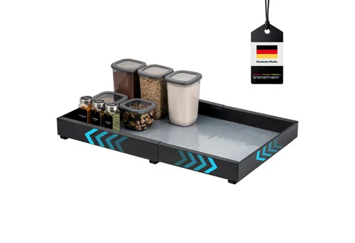 bremermann Teleskopauszug mit Einlegeboden, ausziehbar, 43-67 cm, schwarz