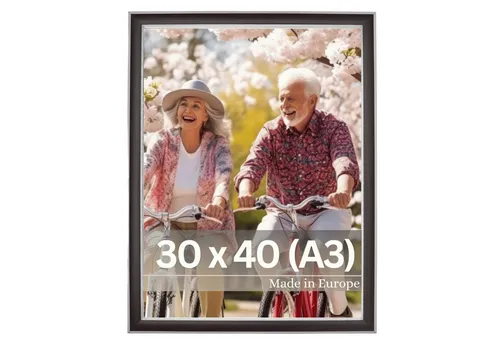 Victor (Zenith) Bilderrahmen Monet, Bilderrahmen Braun Silber 30x40 cm (A3), Bilderrahmen Art Deco