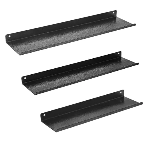 himaly Wandregale 3 Stück, Metall Regal Wand, Badezimmer Regal 30/35/40cm, Schweberegal Wand mit 12KG Starkes Lager, Ausstellungsregale für Wohnzimmer, Küche, Schlafzimmer, Büro