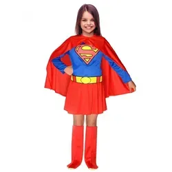 Offizielles Supergirl-Kostüm für Mädchen - Kostüme in Größe 140/152 (10-12 Jahre), aus 100% Polyester, ideal für Karneval und Fasching, macht kleine Superhelden glücklich!