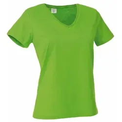 Stedman Classic V-Neck Women T-shirt Hellgrün Baumwolle Medium Damen