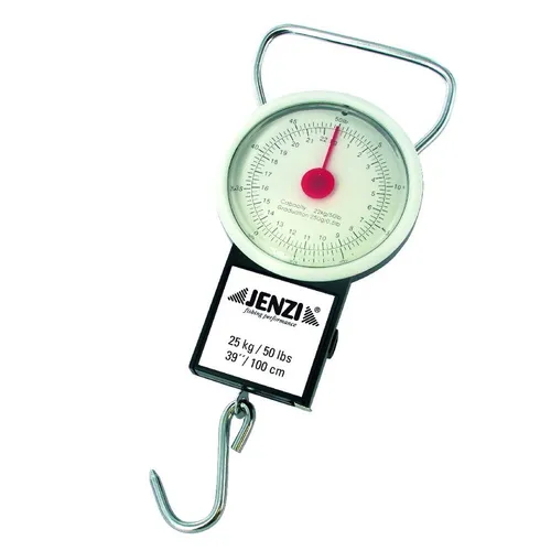 Jenzi Fischwaage Federzugwaage bis 22kg mit Maßband Angelzubehör Kofferwaage