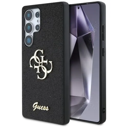 Guess Hülle für S25 Schwarz Leder mit MagSafe