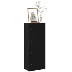 vidaXL Bücherregal Schwarz Eichen-Optik 40x24x102 cm in schwarz von vidaXL