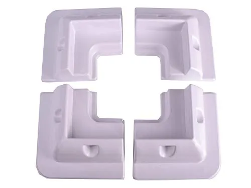 edi-tronic Halterung für Solarpanel Eckhalterung weiß Solarmodul Befestigung Haltespoiler 4 Ecken Spoiler