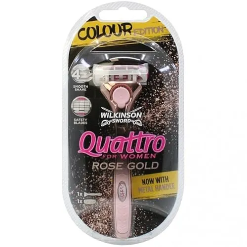 Wilkinson Quattro Rasierer für Damen, Roségold