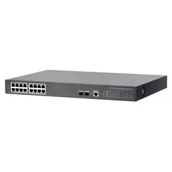 Dahua Technology PoE DH-PFS4218-16GT-240 Managed Gigabit Ethernet Switch - 16-Port Gigabit PoE-Switch mit 240W Gesamtleistung, ideal für große Netzwerke und bietet umfassende Management-Funktionen.