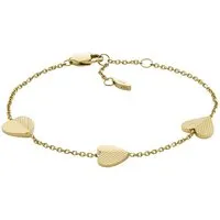 Fossil Harlow Linear Texture Heart Damenarmband von Fossil