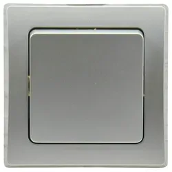 ChiliTec DELPHI Kreuzschalter 250V AC / 10A, inkl. Rahmen, UP, silber