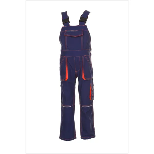 Planam Junior Kinder Latzhose Marine orange Modell 6121 in orange von Planam