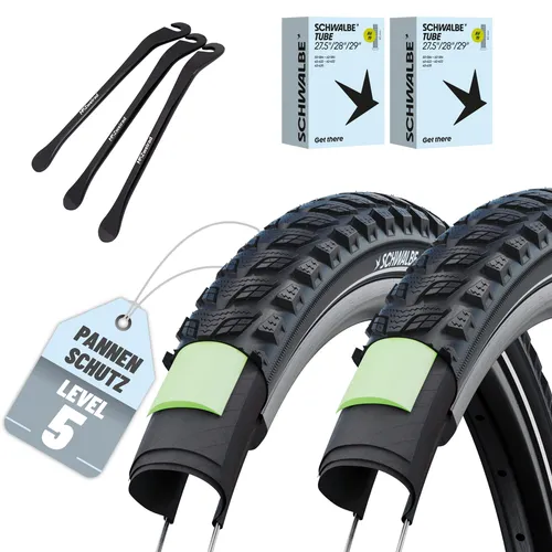2er Set Schwalbe Reifen Marathon 365 Schwarz Reflex 28 x 1.75