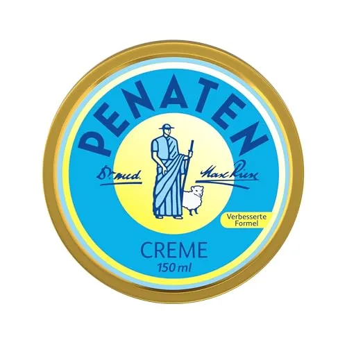 Penaten Creme (150 ml) - Nachtpflege für zarte Babyhaut – Die Penaten Creme bietet bis zu 12h Schutz mit Dreiphasenschutz, zieht schnell ein und beruhigt sofort, ideal für die tägliche Anwendung.