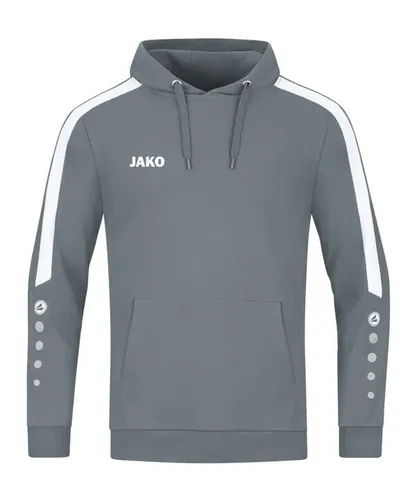 Jako Kapuzensweat Power XL - Unisex Kapuzensweat in Grau-Weiß, Größe XL, aus hochwertigem Mischgewebe für optimalen Tragekomfort und moderne Sportlichkeit.