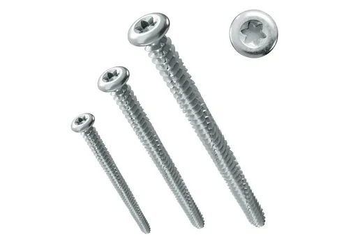 PARCO Fensterrahmenschraube Typ Pan Head, Silverline, TX30, 7,5x182mm & weitere - 100 Stück, Hohe Belastbarkeit, Einfache Montage, Doppeltes Gewinde