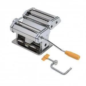 Axentia Nudelmaschine 224773 - Manuelle Nudelmaschine aus Metall - Nudelmaschinen für Spaghetti, Lasagne und Bandnudeln. 9 Teigstufen und komfortable Handhabung durch Drehkurbel. Robustes Edelstahl-Gehäuse für sicheres Arbeiten.