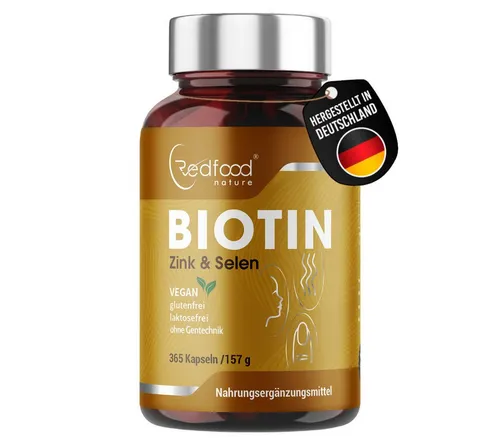 Redfood Biotin, Zink und Selen Kapseln, 1 er 365,00 St., 91,5 g