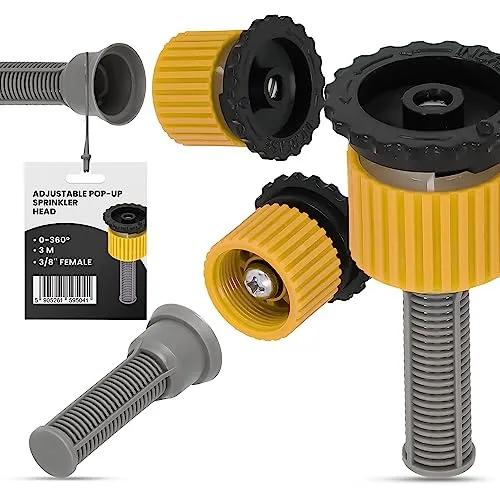 Instalguru Verstellbare Sprinklerdüse 360° 3m Versenkregner Bewässerung Sprinklersystem Pflanzen Garten System Einfach Effiziente Bewässerung Sprinklerdüse mit Filter Automatisches Bewässerungsanlage