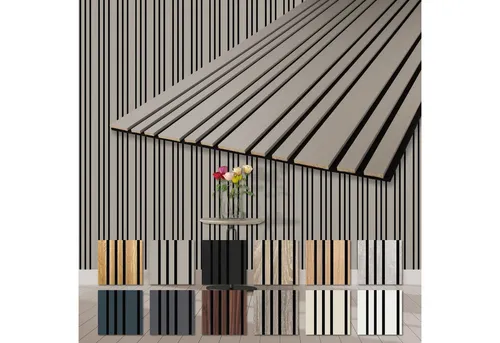 Hexim Wandpaneel Mila, 278x60cm - Akustikpaneel für individuelle Wandgestaltung, aus recyceltem Akustikfilz und MDF, bietet effektive Schallabsorption und modernes Design.