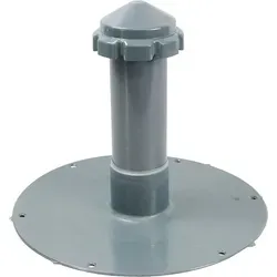 FLECK Dachdurchführung Flachdachlüfter DN70 aus Hart-PVC - Robuster Flachdachlüfter aus Spezial-Hart-PVC, Ø 7 cm, ideal für effiziente Belüftung. Schützt vor Witterungseinflüssen und sorgt für optimale Luftzirkulation.