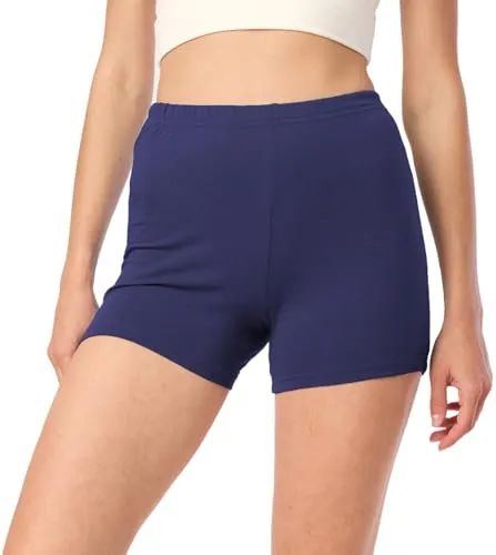Merry Style Damen Shorts Radlerhose Unterhose Hotpants Kurze Hose Boxershorts aus Baumwolle MS10-392 (Marineblau, M)