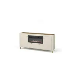 BETTSO MOSSA Kommode mit Kamin in Cashmere Beige