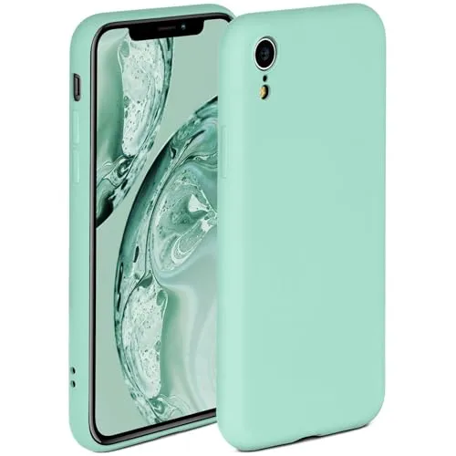 ONEFLOW Soft Case für iPhone XR Hülle aus Silikon mit Kameraschutz, Silikonhülle mit erhöhtem Schutz fürs Display, Backcover Schutzhülle, weiche Handyhülle, Mint