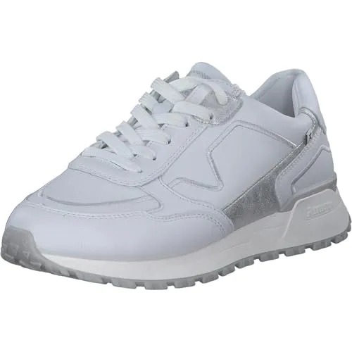 Rieker Sneaker Low Weiß - Damen-Schnürhalbschuhe mit rutschhemmender, flexibler Laufsohle und herausnehmbarer Soft-Decksohle, ideal für individuelle Einlagen und sportiven Look.