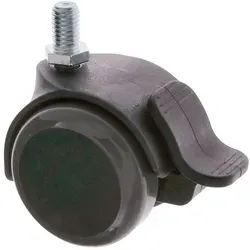 Ms Beschläge - Bürostuhlrolle 50mm Breite Möbelrolle Bodenschonend Ersatzrolle 8mm Mit Bremse Stück