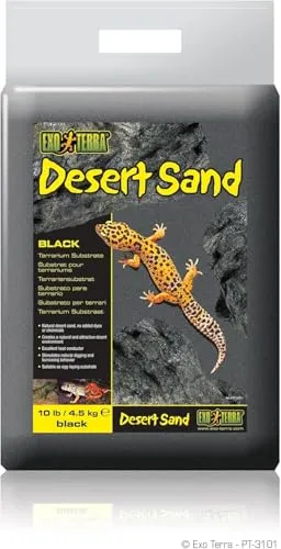Exo Terra Desert Sand, Substrat für Wüstenterrarien, Terrariensubstrat, natürlicher Wüstensand, Schwarz, 4,5kg