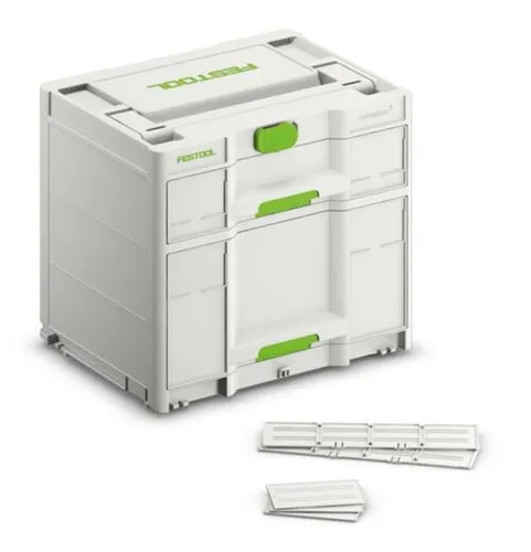 FESTOOL Sortainer³ SYS3-SORT/2 M 337 - 577770 - Festool SYSTAINER, optimaler Ordnungshüter mit modularer Aufbewahrungslösung für Werkzeuge und Zubehör, ideal für Profis.