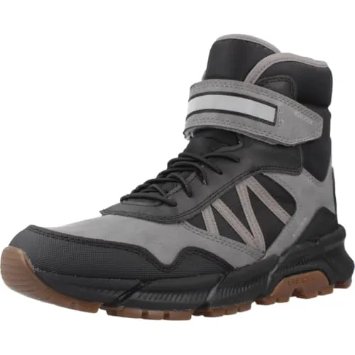 GEOX JUNIOR J FLEXYPER PLUS BOY B ABX ANKLE BOOTS GREY/BLACK 29_EU