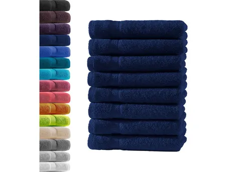 Hometex Premium Textiles Handtuch in Premium Qualität 500 g/m², Feinster Frottier-Stoff 100% Baumwolle, 8x Gästetuch, weich, saugfähig, extra schwer & flauschig