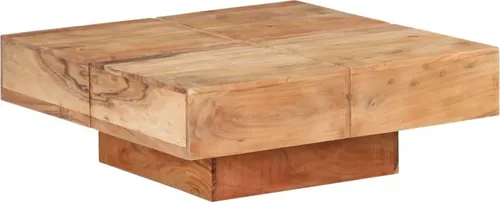 The Living Store Couchtisch 80x80 cm aus massivem Akazienholz