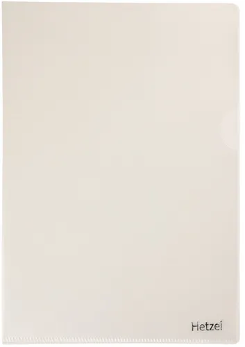 HETZEL Sichthülle Standard, A4, PP, genarbt, 0,11 mm 50