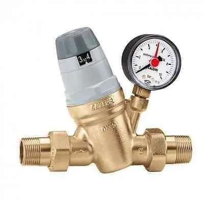 Caleffi Druckminderer 1/2 Zoll mit Manometer - Thermostate - Hochwertiger Wasserdruckminderer mit austauschbarer Kartusche und präzisem Manometer für zuverlässige Druckregelung zwischen 1 und 6 bar.