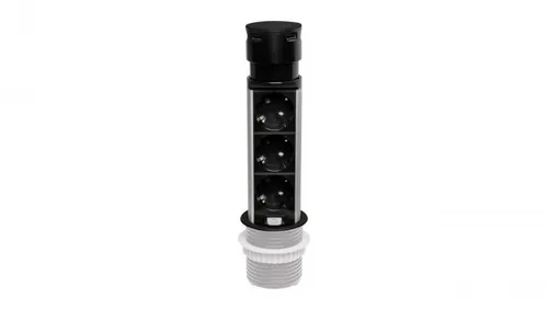 Möbelsteckdose mit 3x 230V Schuko 2x USB-A Anschluss