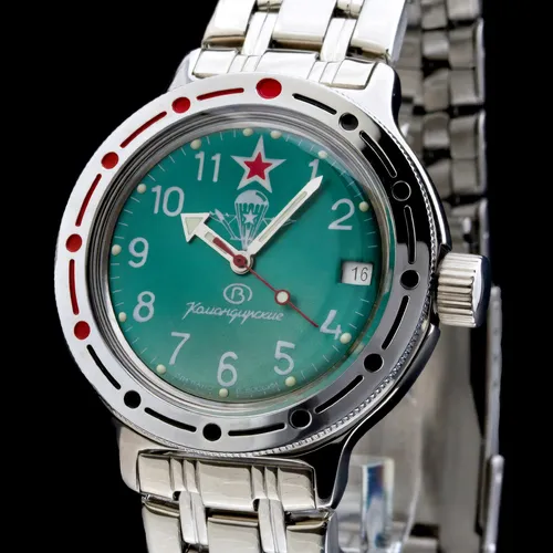 VOSTOK Komandirskie Taucheruhr 200m Automatik 2416/420307 Military russische Uhr