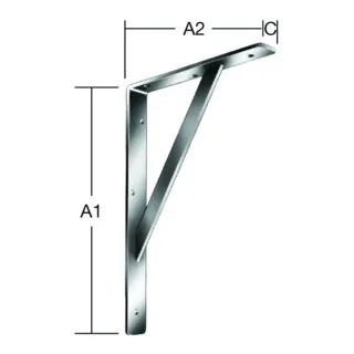 Vormann Stegkonsole L.300mm H.200mm B.30mm S.4mm weiß Trgf.300kg