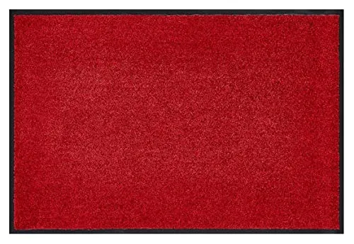 andiamo Premium-Fußmatte Wash & Clean - 90 x 120 cm Rot - Langlebige Schmutzfangmatte für Innen und überdachten Außenbereich, saugstark und pflegeleicht – ideal zum Schutz vor Nässe und Dreck.