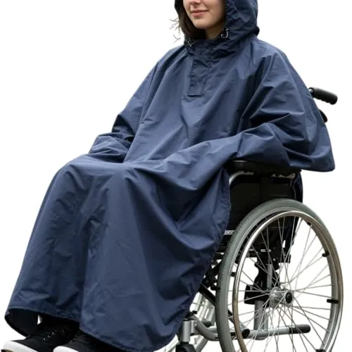 Wasserdichter Rollstuhl-Poncho Regenschutz für Erwachsene
