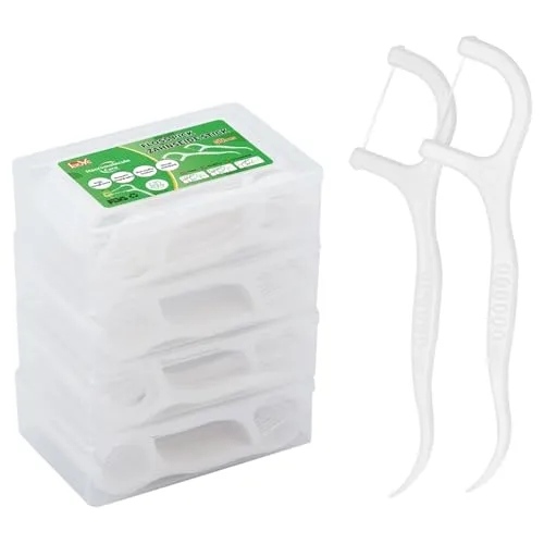 Zahnseide Dental Floss 200 Stück Zahnseide Stick mit Zahnstocher Halter, Zahn Draht Zahnpflege Interdental Flossers mit Y-Form Design, Disposable Zahnseidensticks Zahnreiniger Sticks