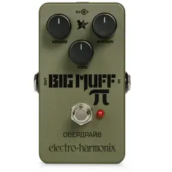 EHX Green Russian Big Muff Pi - Gitarren-Effektgerät mit legendärem Fuzz-Sound, Made in USA für kreative Klanggestaltung