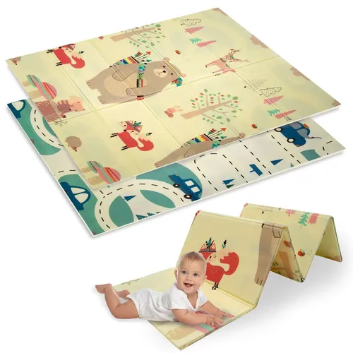 FALTBARE KIDS' EDUCATIONAL Doppelfaltbare Schaumstoffmatte HUMBI 120x180 PACK